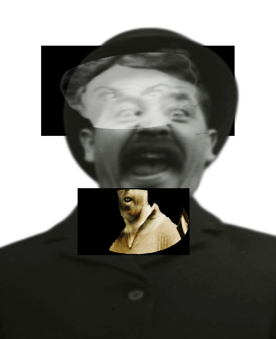 Selfie of a Victorian man, who is making a funny face