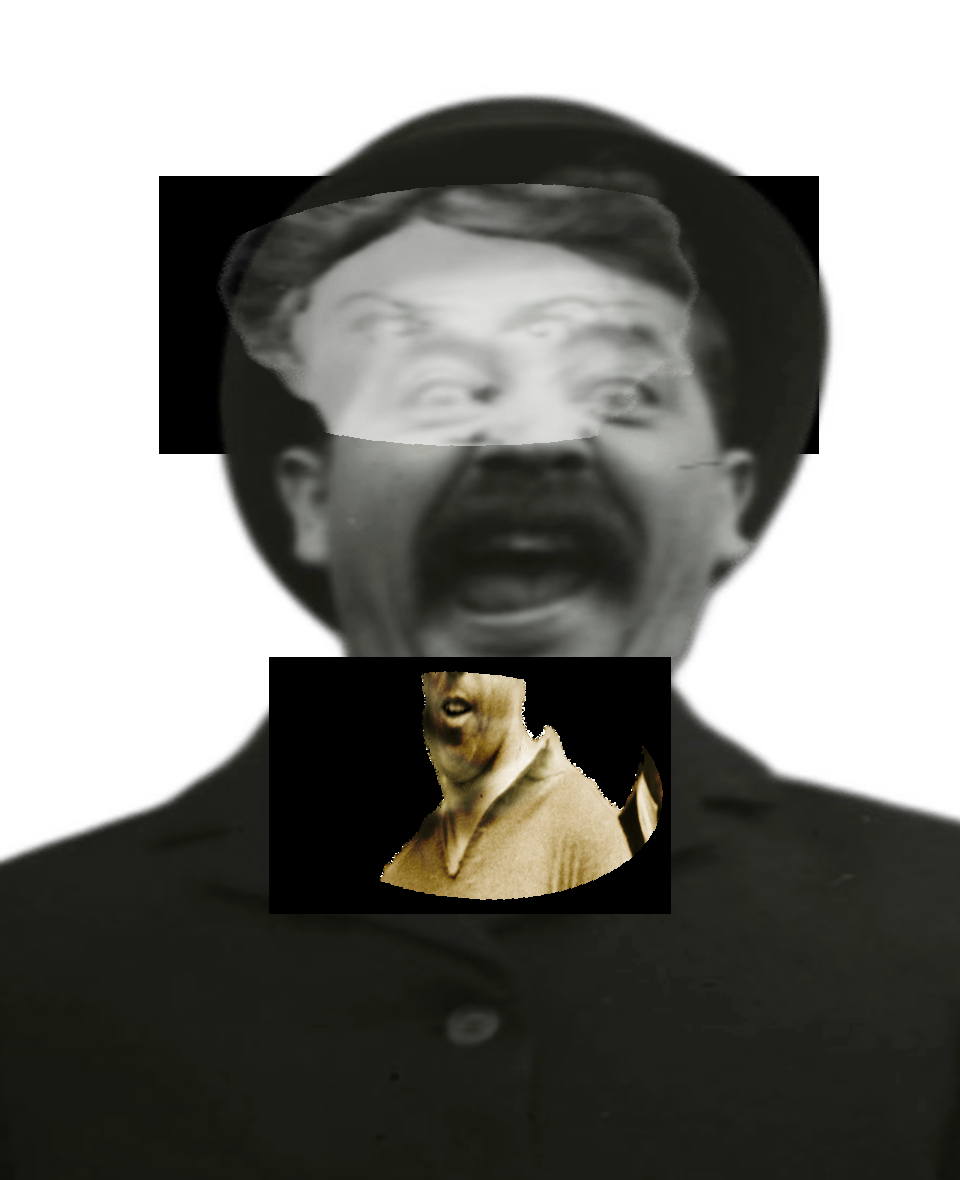 Selfie of a Victorian man, who is making a funny face