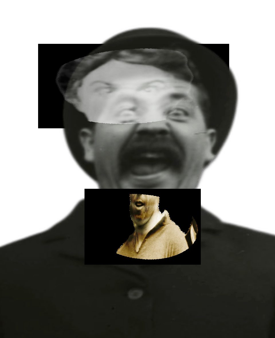 Selfie of a Victorian man, who is making a funny face