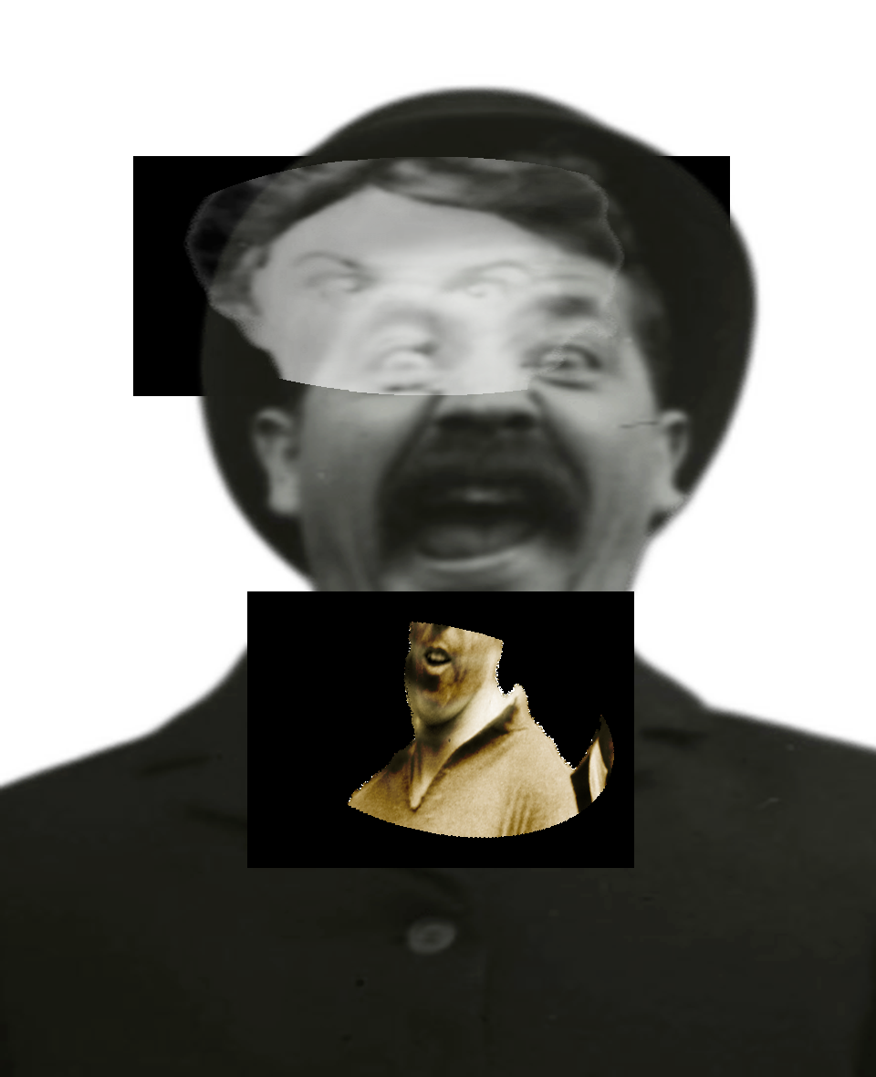 Selfie of a Victorian man, who is making a funny face