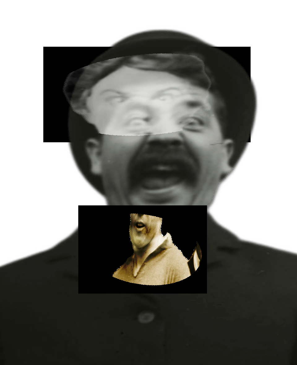 Selfie of a Victorian man, who is making a funny face