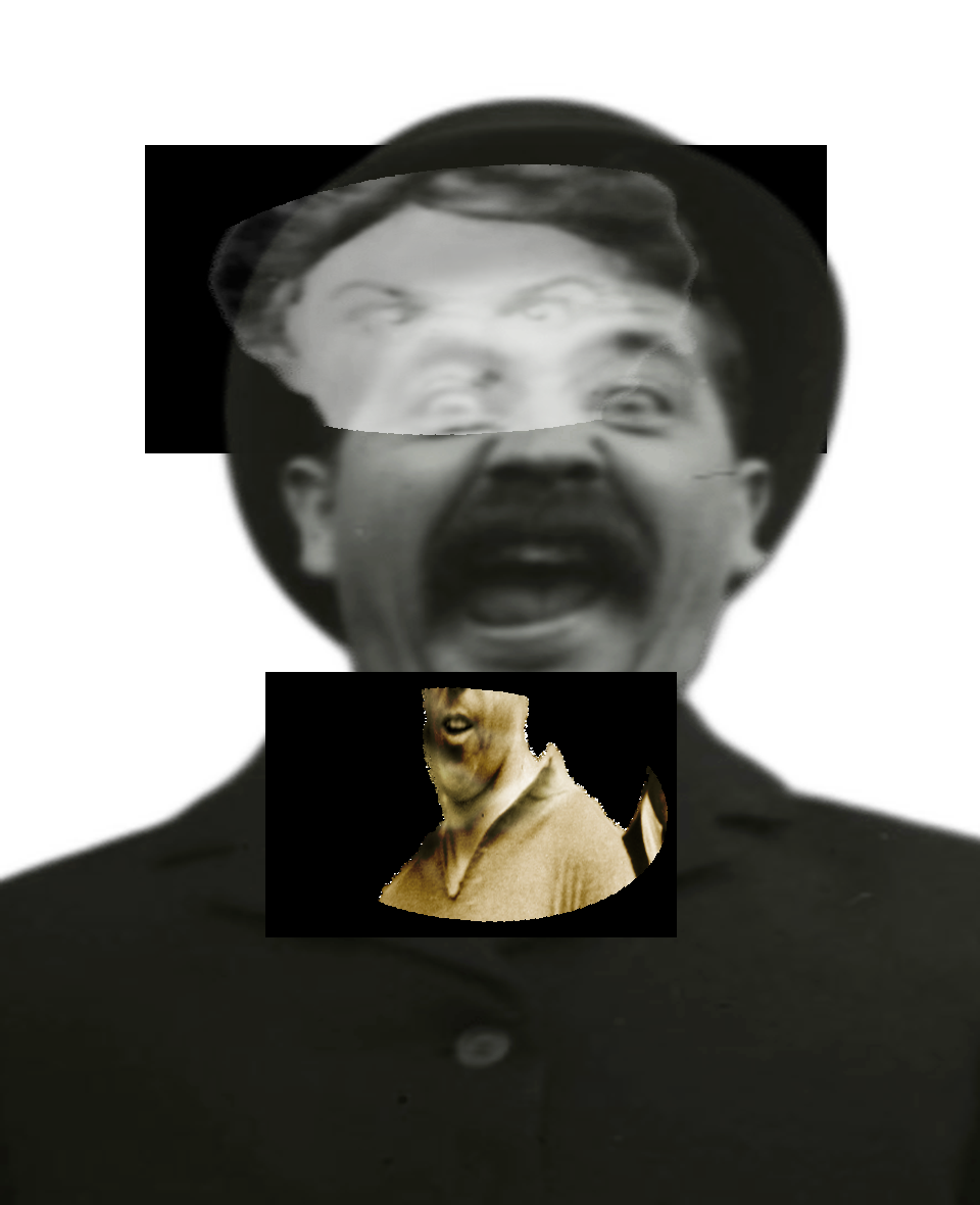 Selfie of a Victorian man, who is making a funny face