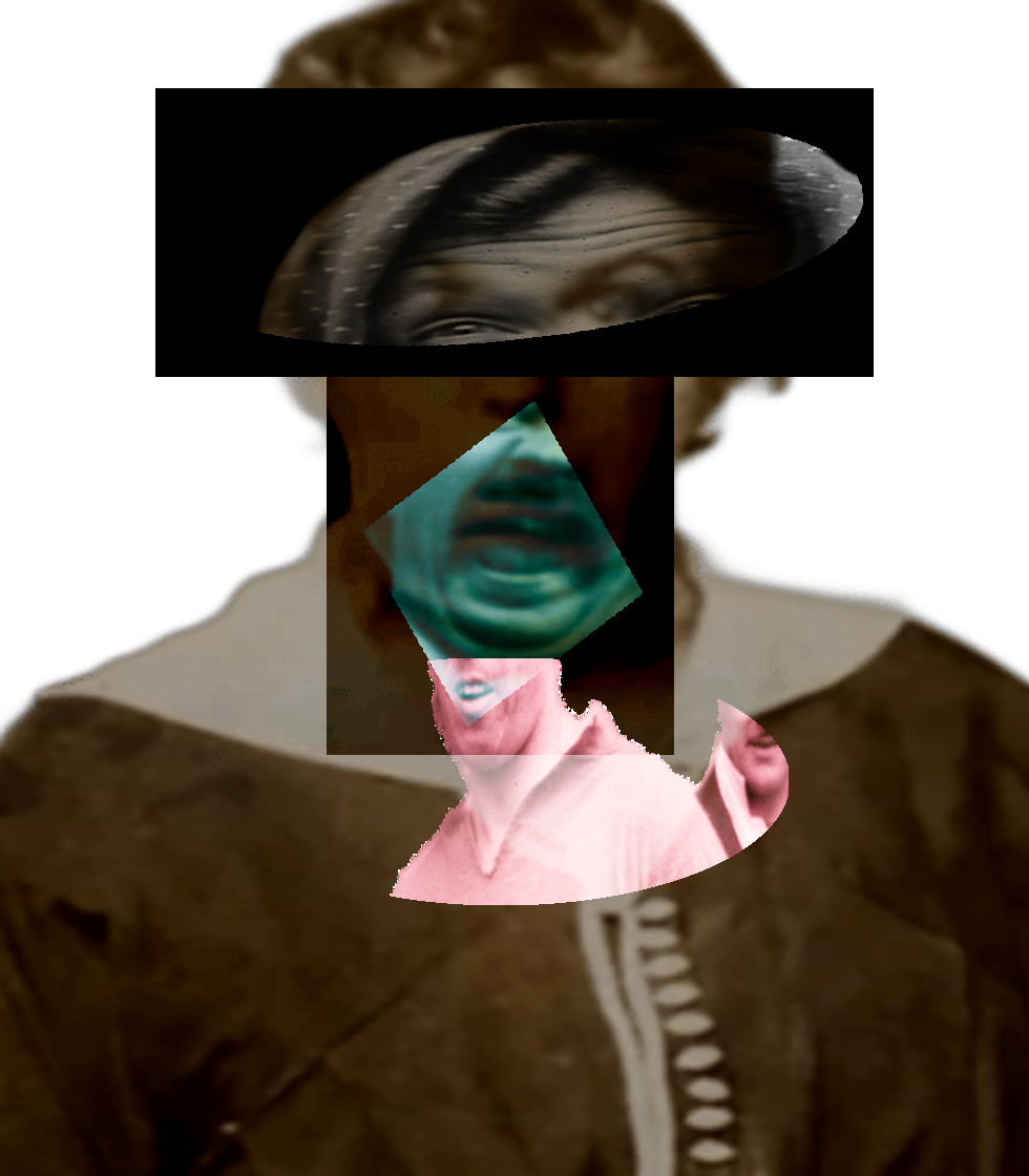 Selfie of a Victorian woman pulling a gas face