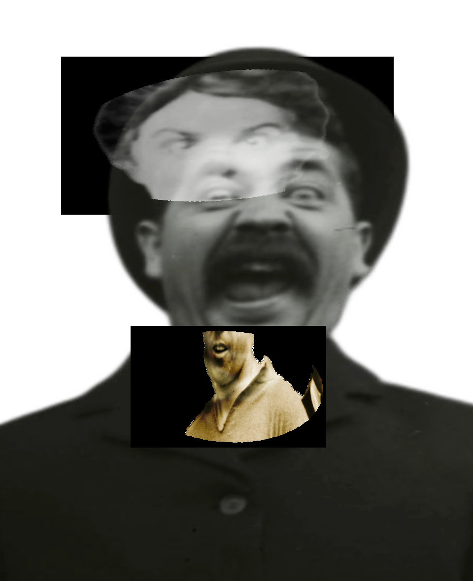 Selfie of a Victorian man, who is making a funny face