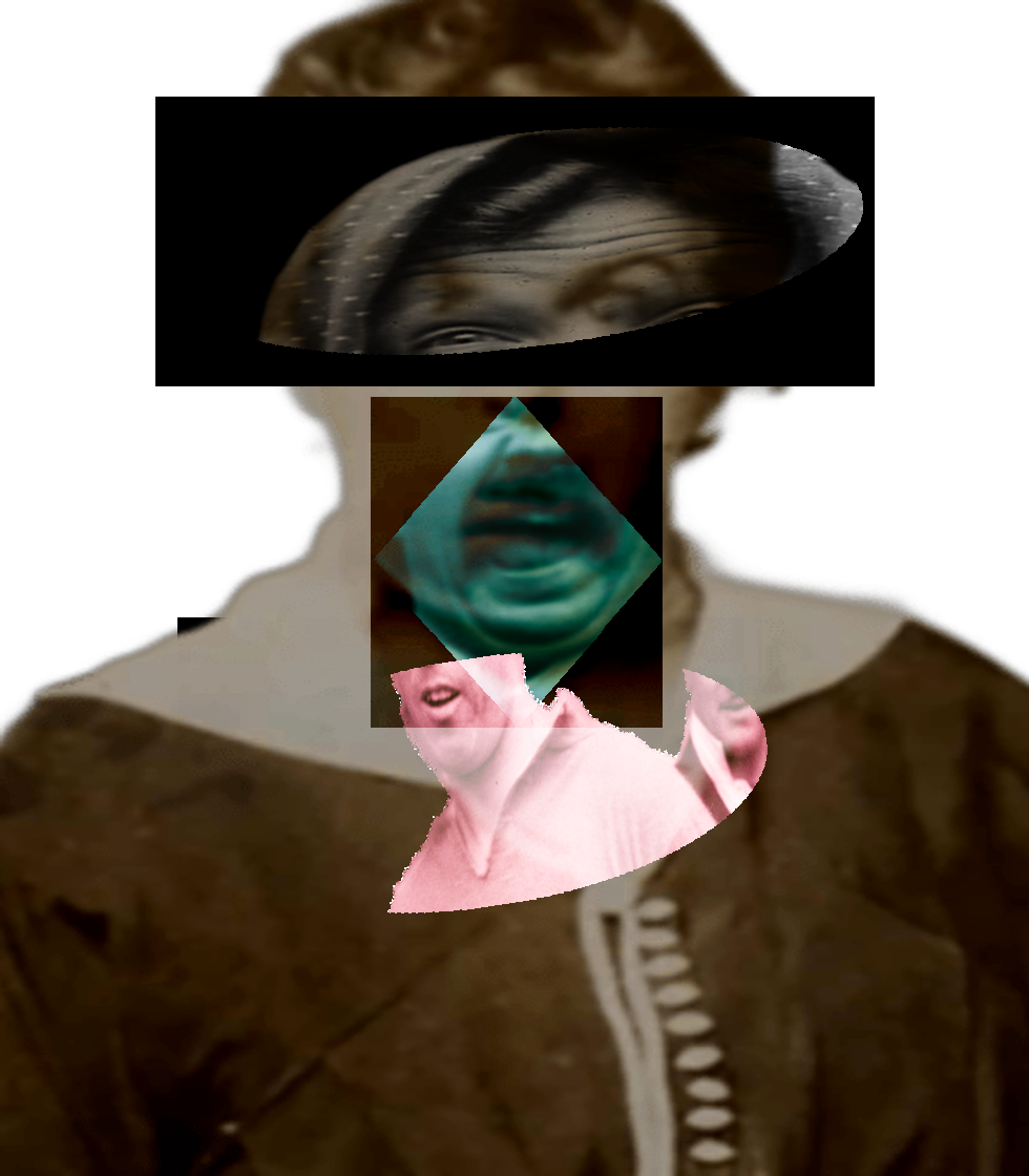 Selfie of a Victorian woman pulling a gas face