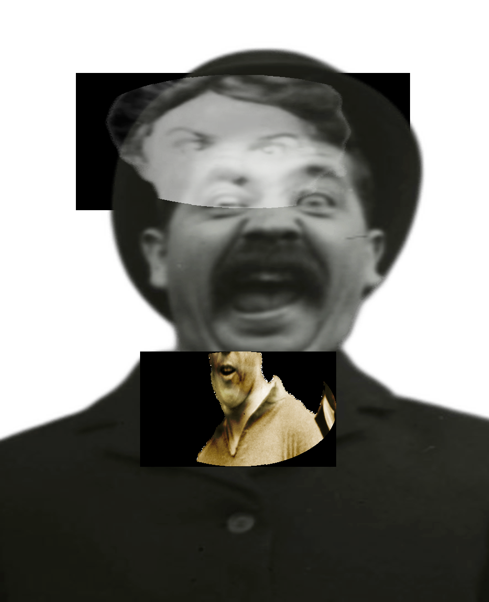 Selfie of a Victorian man, who is making a funny face