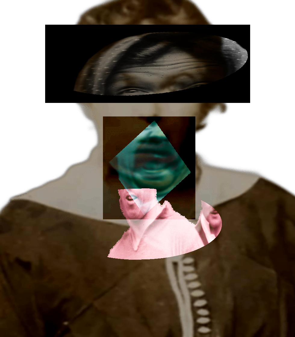 Selfie of a Victorian woman pulling a gas face