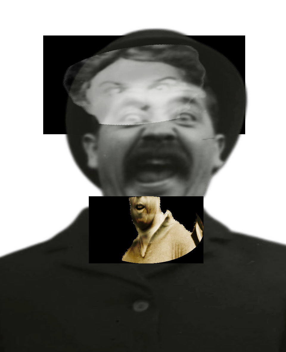 Selfie of a Victorian man, who is making a funny face