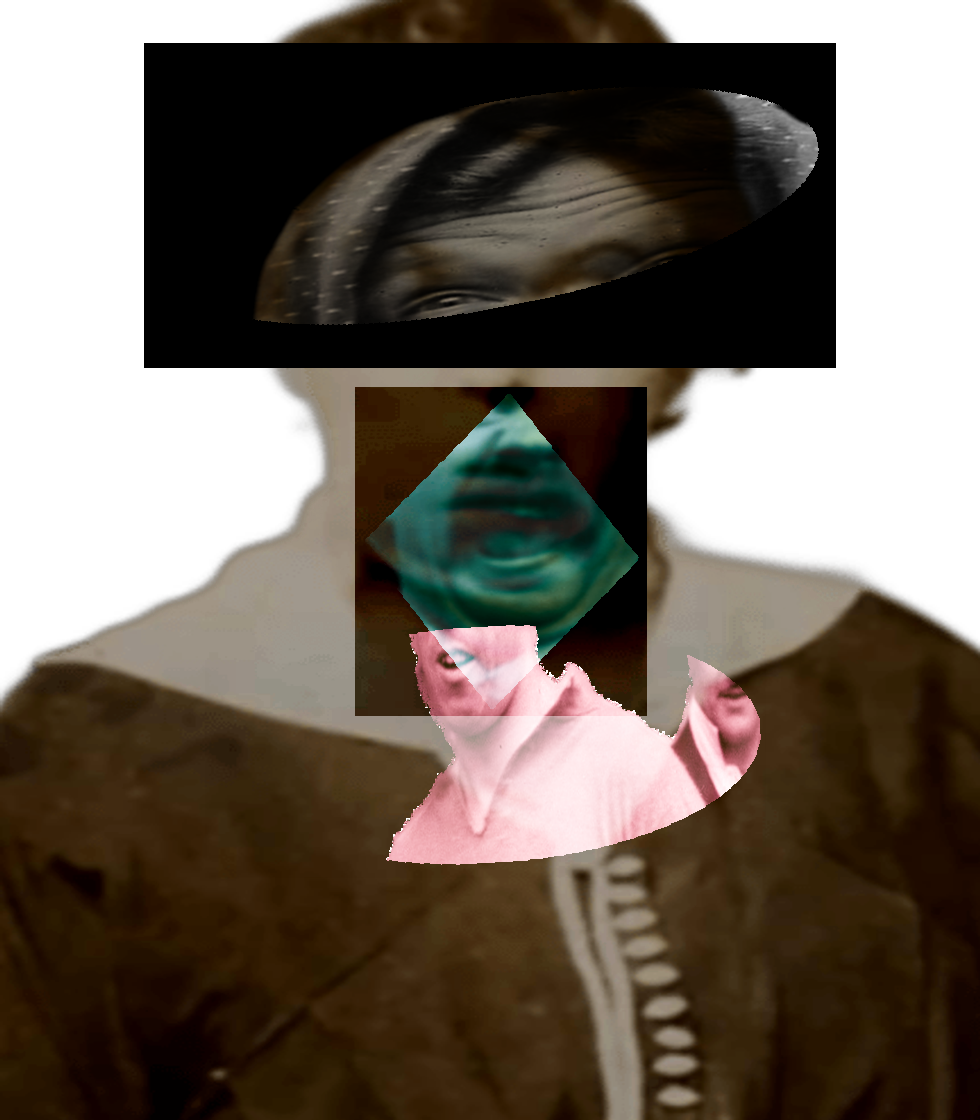 Selfie of a Victorian woman pulling a gas face
