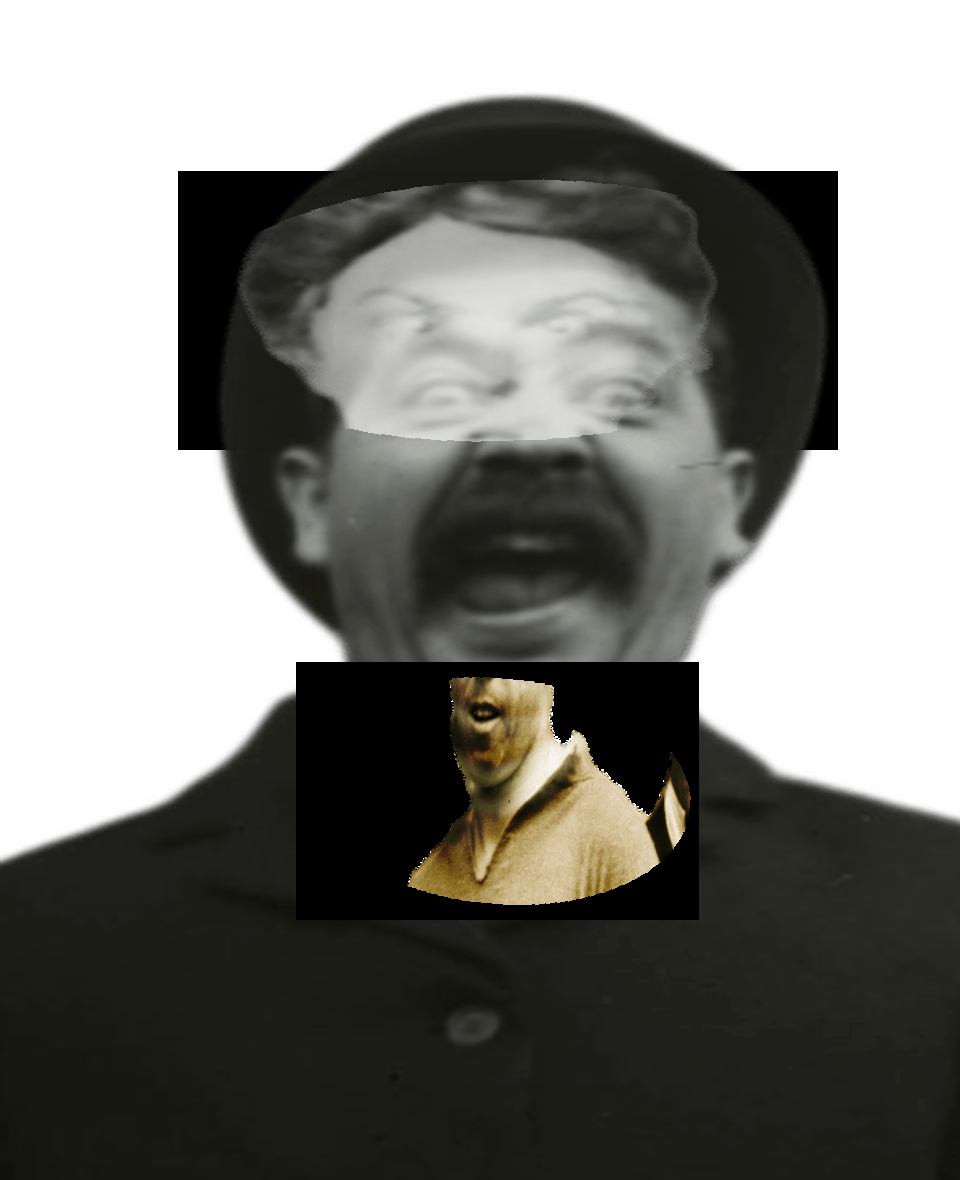 Selfie of a Victorian man, who is making a funny face