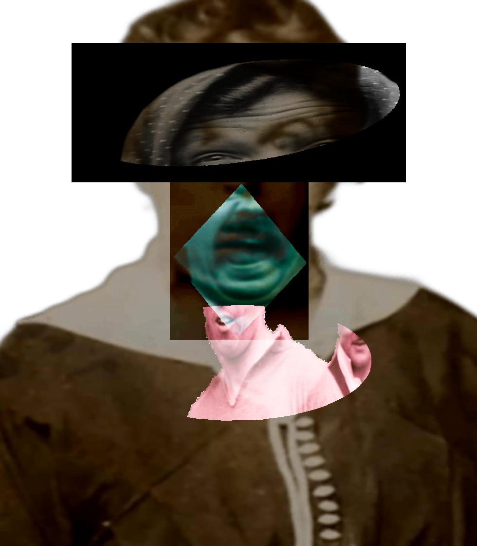 Selfie of a Victorian woman pulling a gas face
