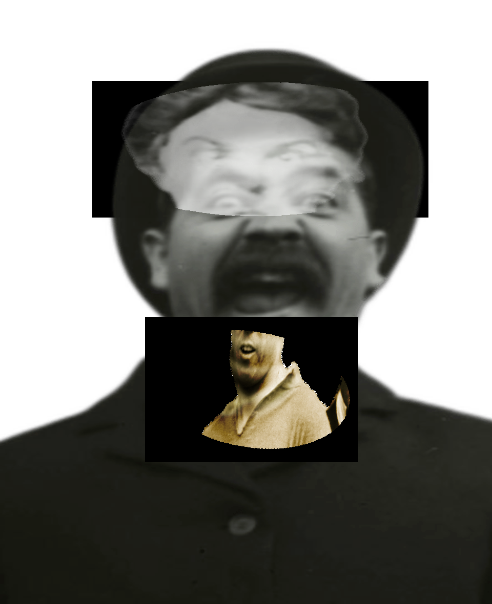 Selfie of a Victorian man, who is making a funny face
