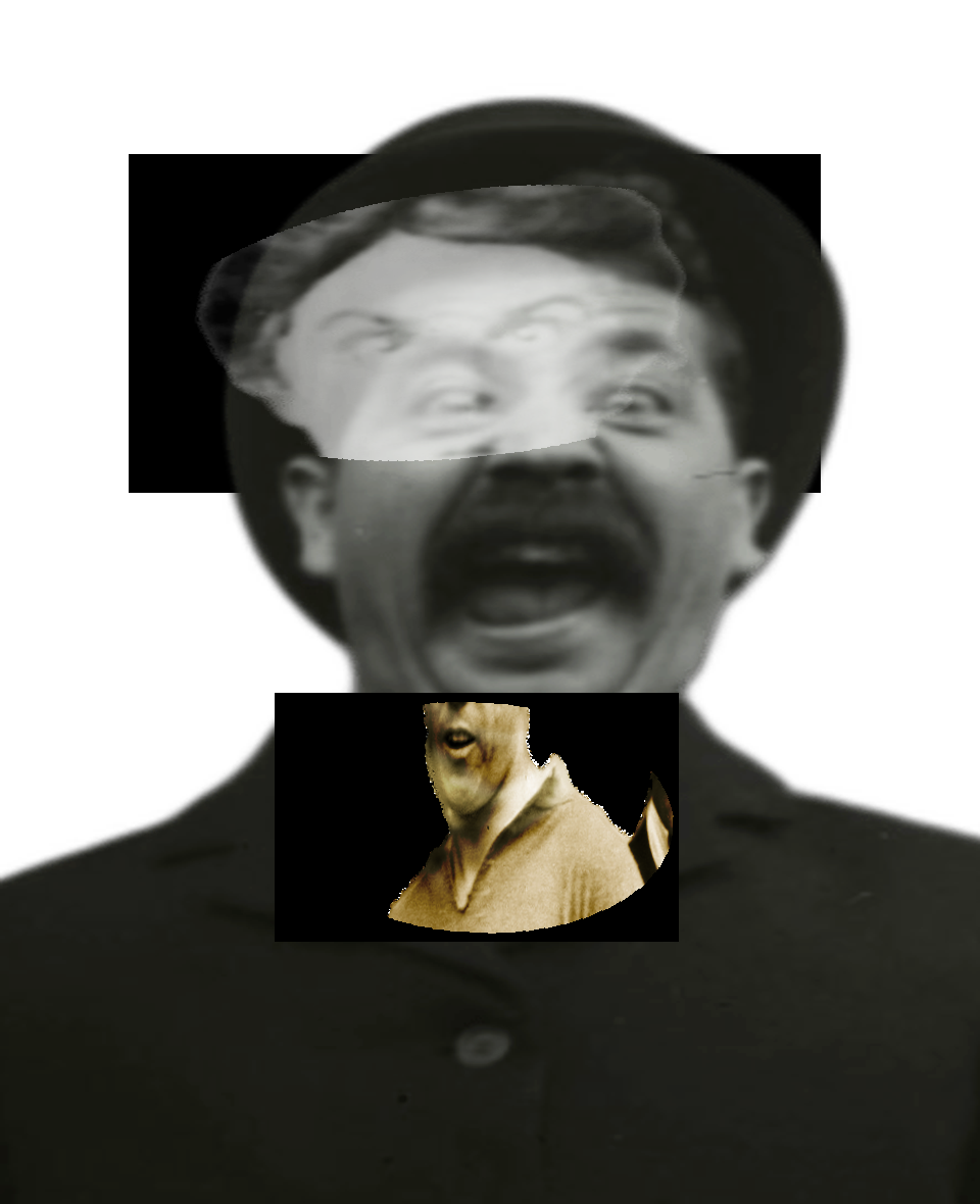 Selfie of a Victorian man, who is making a funny face