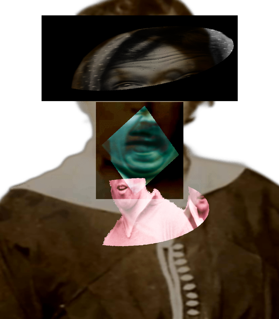 Selfie of a Victorian woman pulling a gas face