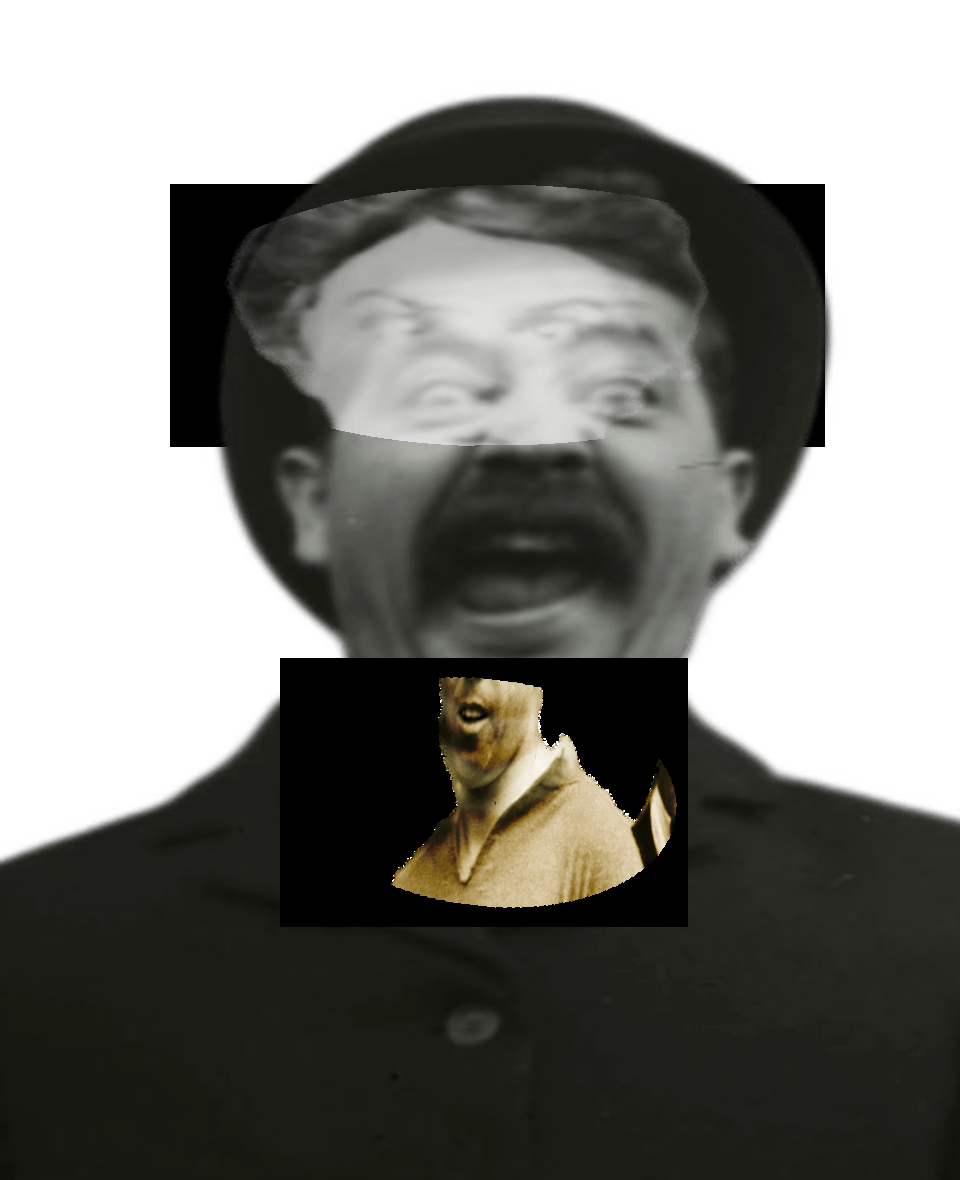 Selfie of a Victorian man, who is making a funny face