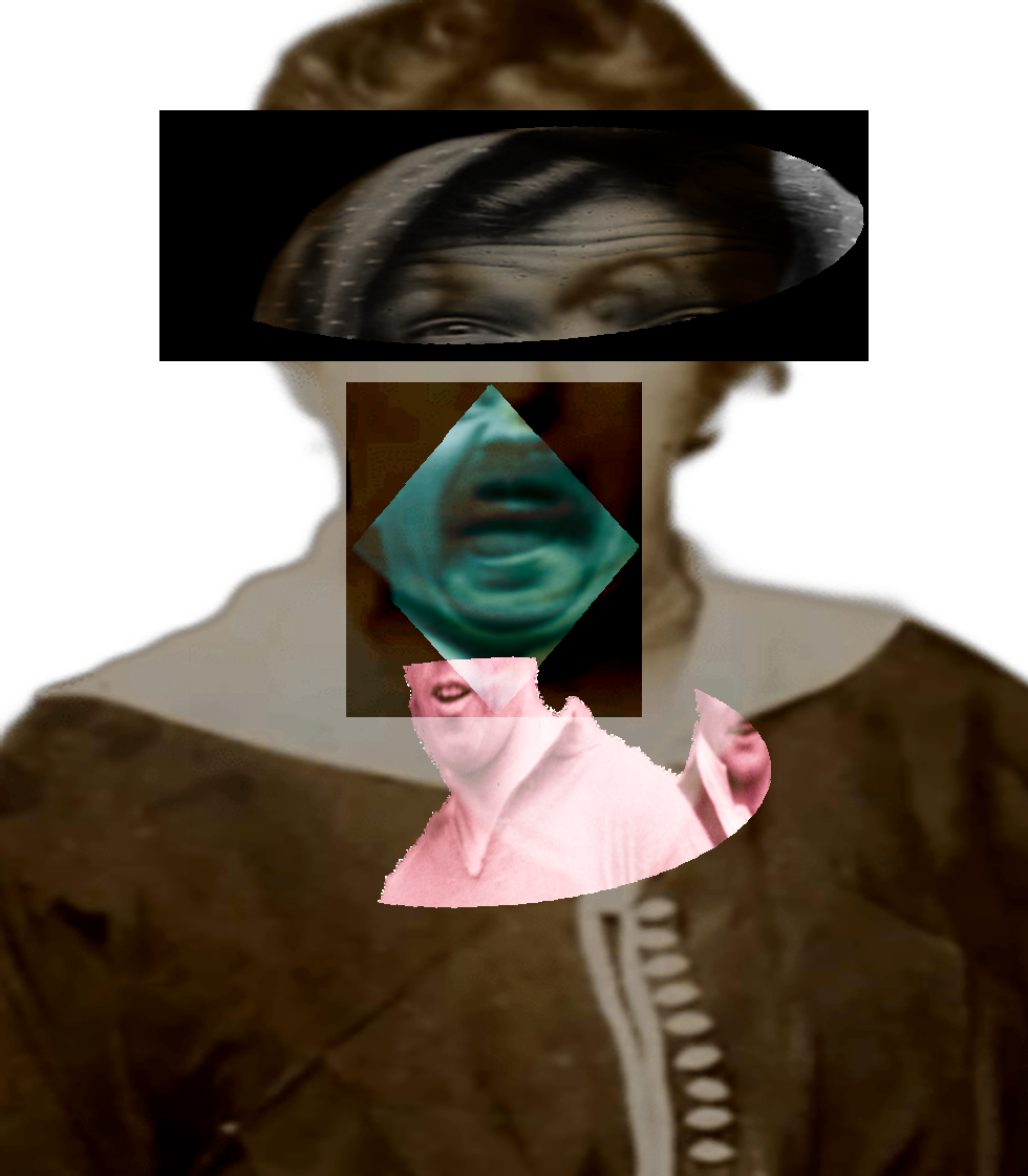 Selfie of a Victorian woman pulling a gas face