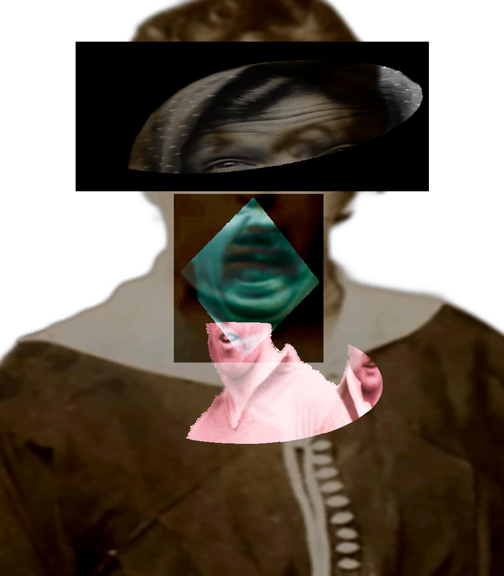 Selfie of a Victorian woman pulling a gas face
