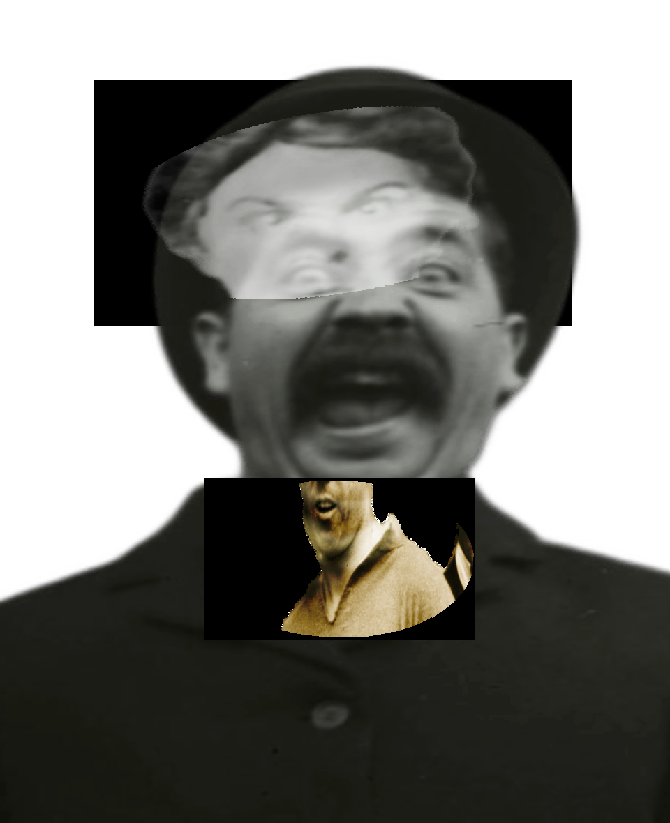 Selfie of a Victorian man, who is making a funny face