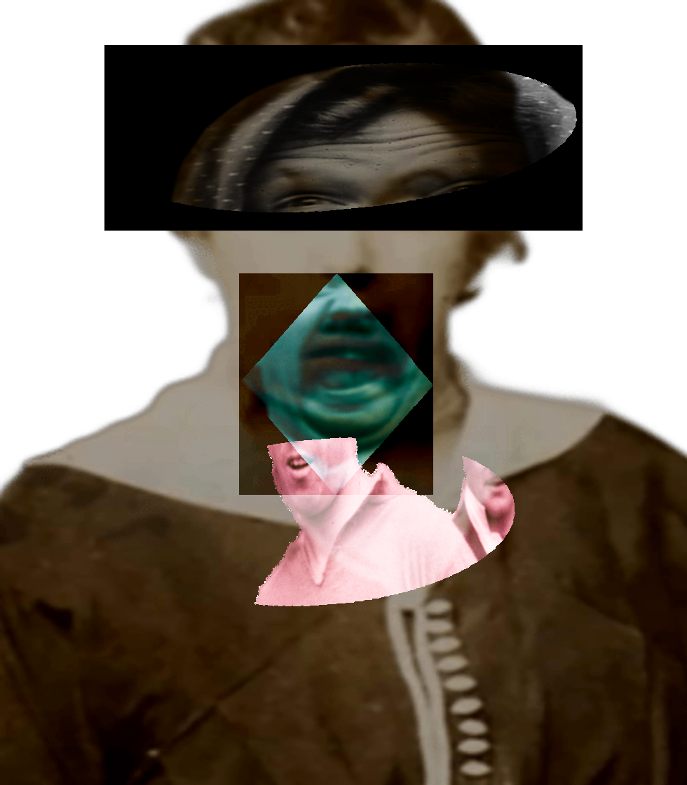 Selfie of a Victorian woman pulling a gas face