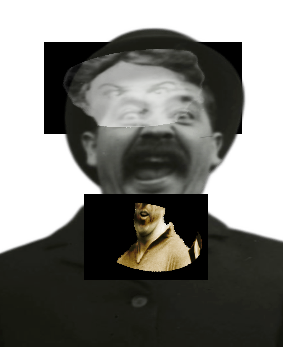Selfie of a Victorian man, who is making a funny face