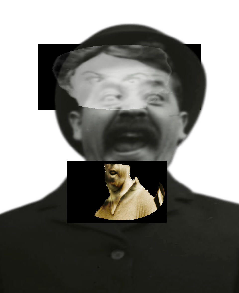 Selfie of a Victorian man, who is making a funny face