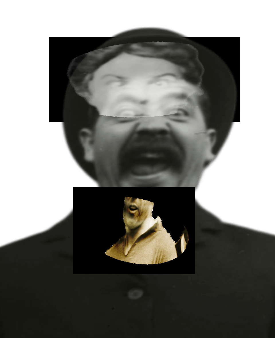 Selfie of a Victorian man, who is making a funny face