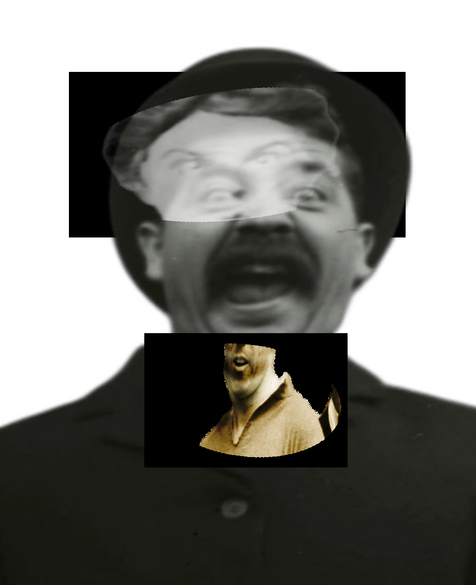 Selfie of a Victorian man, who is making a funny face
