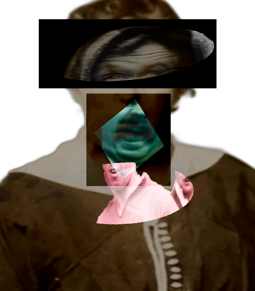 Selfie of a Victorian woman pulling a gas face