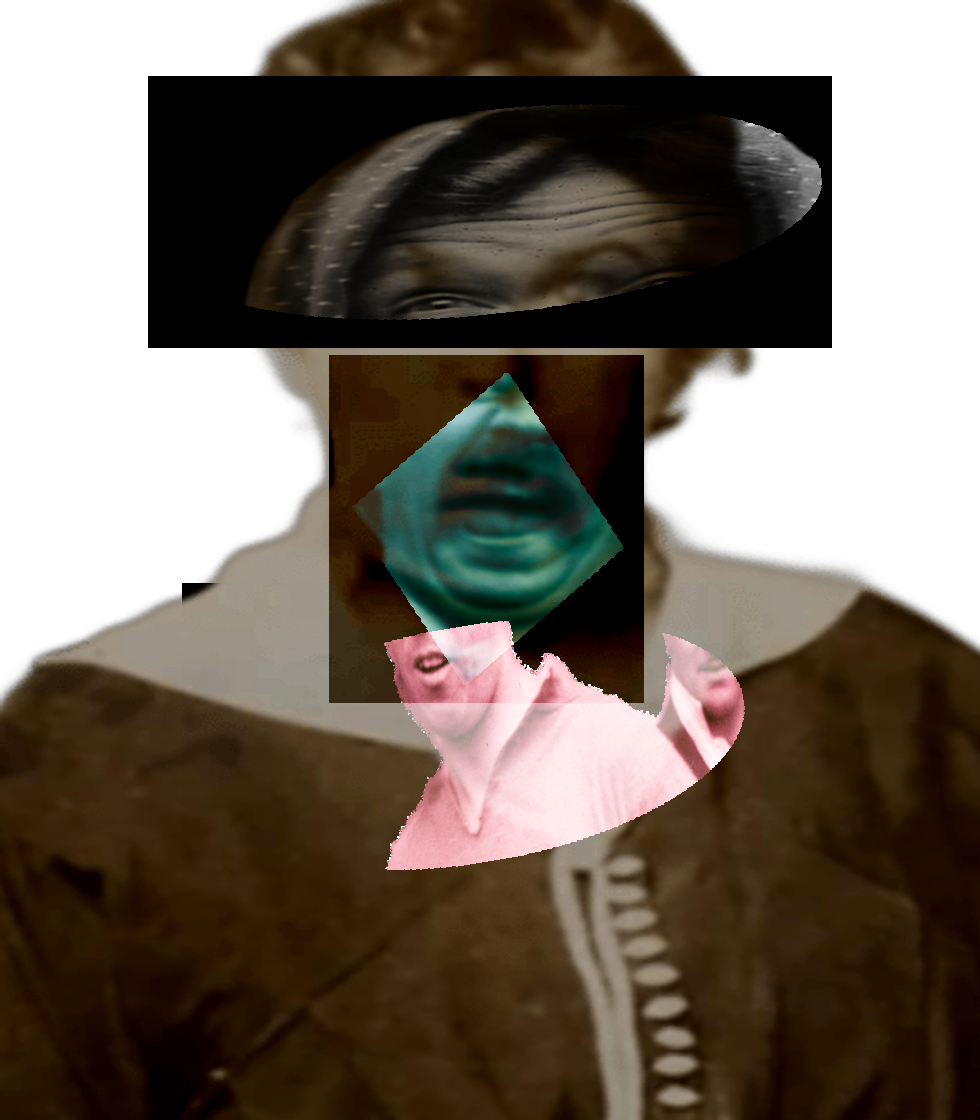 Selfie of a Victorian woman pulling a gas face