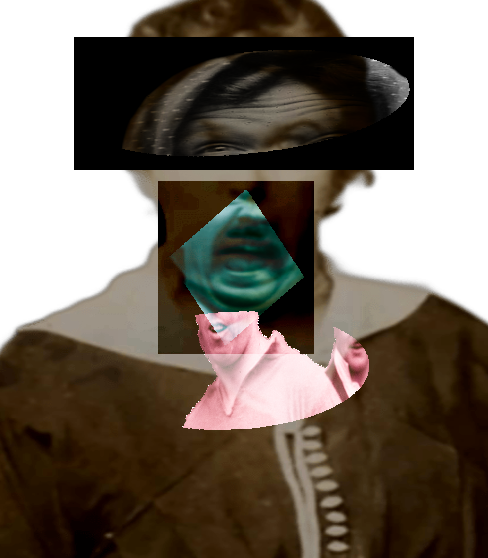 Selfie of a Victorian woman pulling a gas face