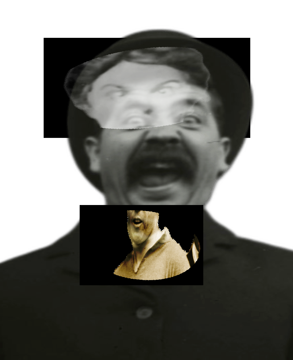 Selfie of a Victorian man, who is making a funny face
