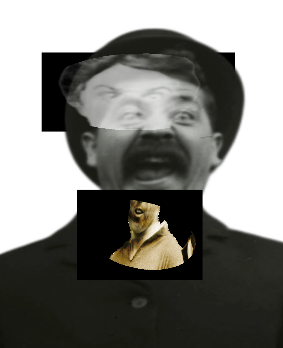 Selfie of a Victorian man, who is making a funny face