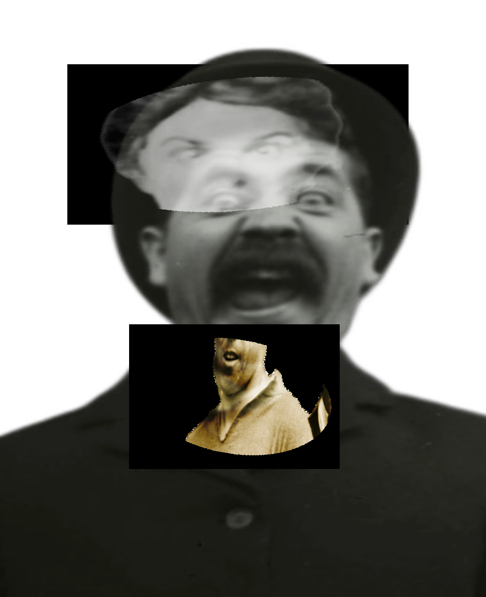 Selfie of a Victorian man, who is making a funny face
