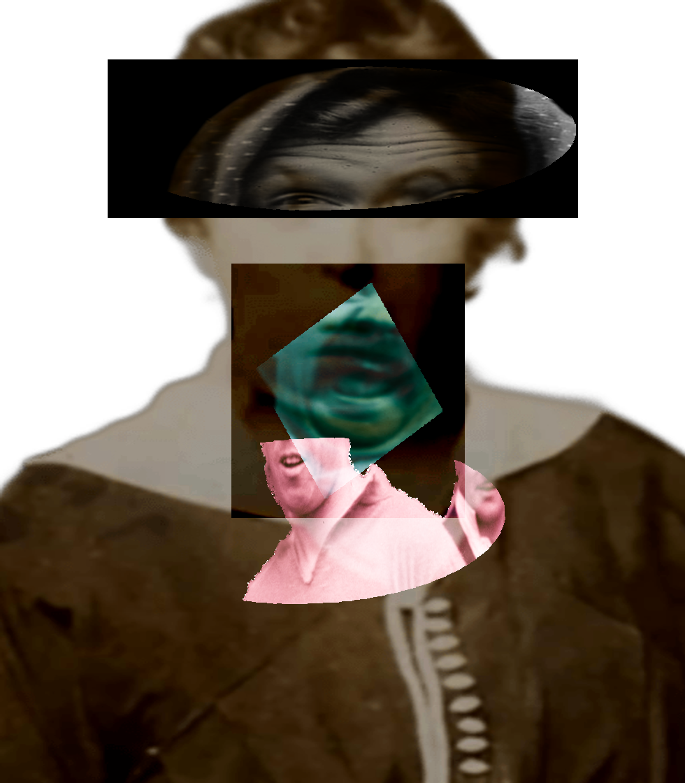 Selfie of a Victorian woman pulling a gas face