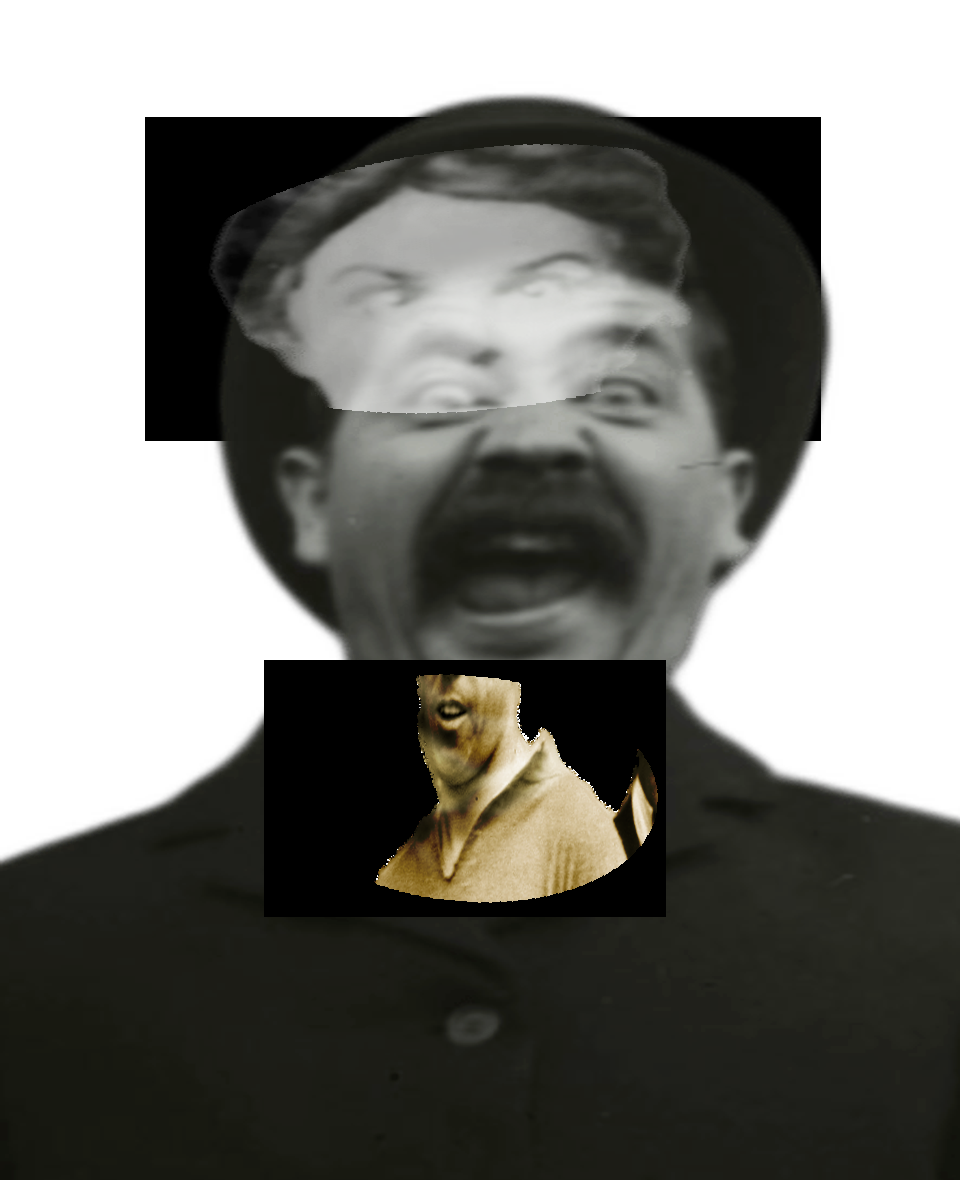 Selfie of a Victorian man, who is making a funny face