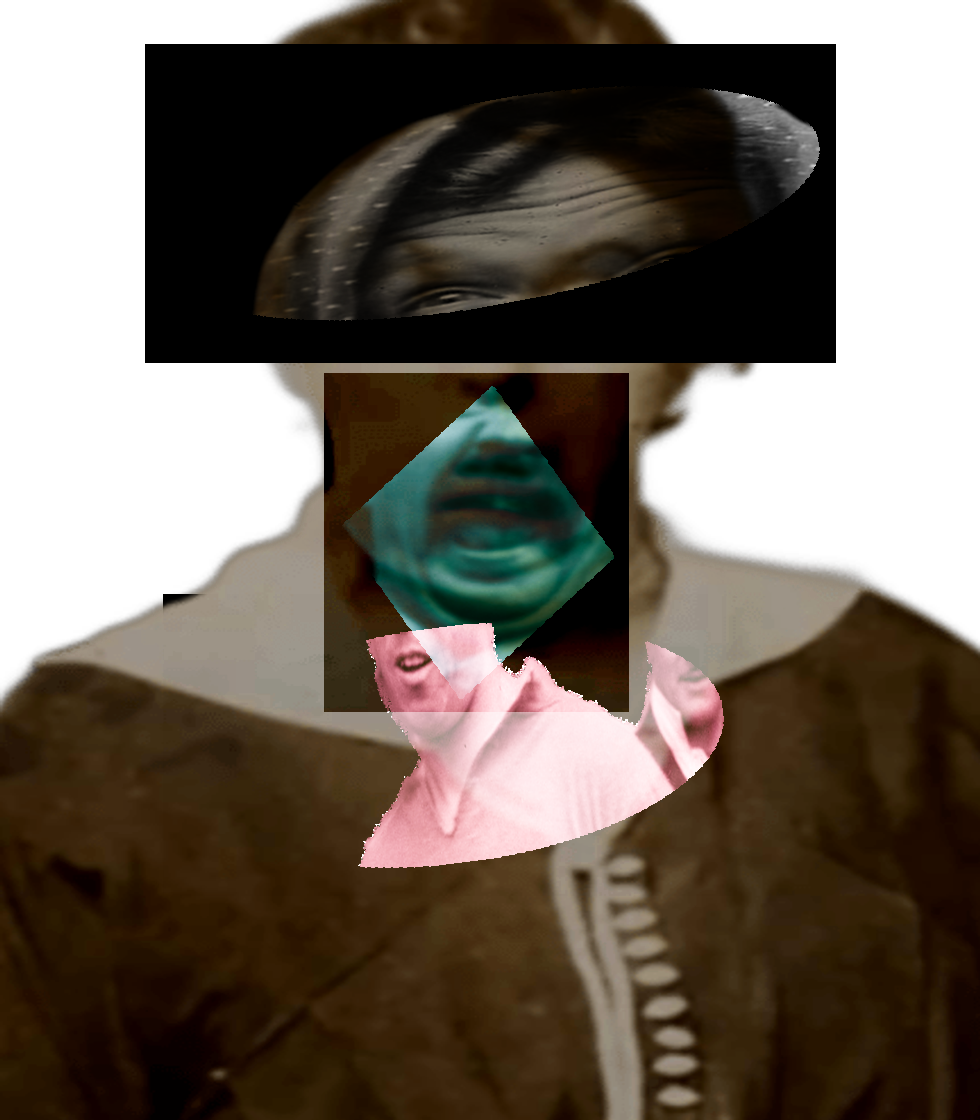 Selfie of a Victorian woman pulling a gas face