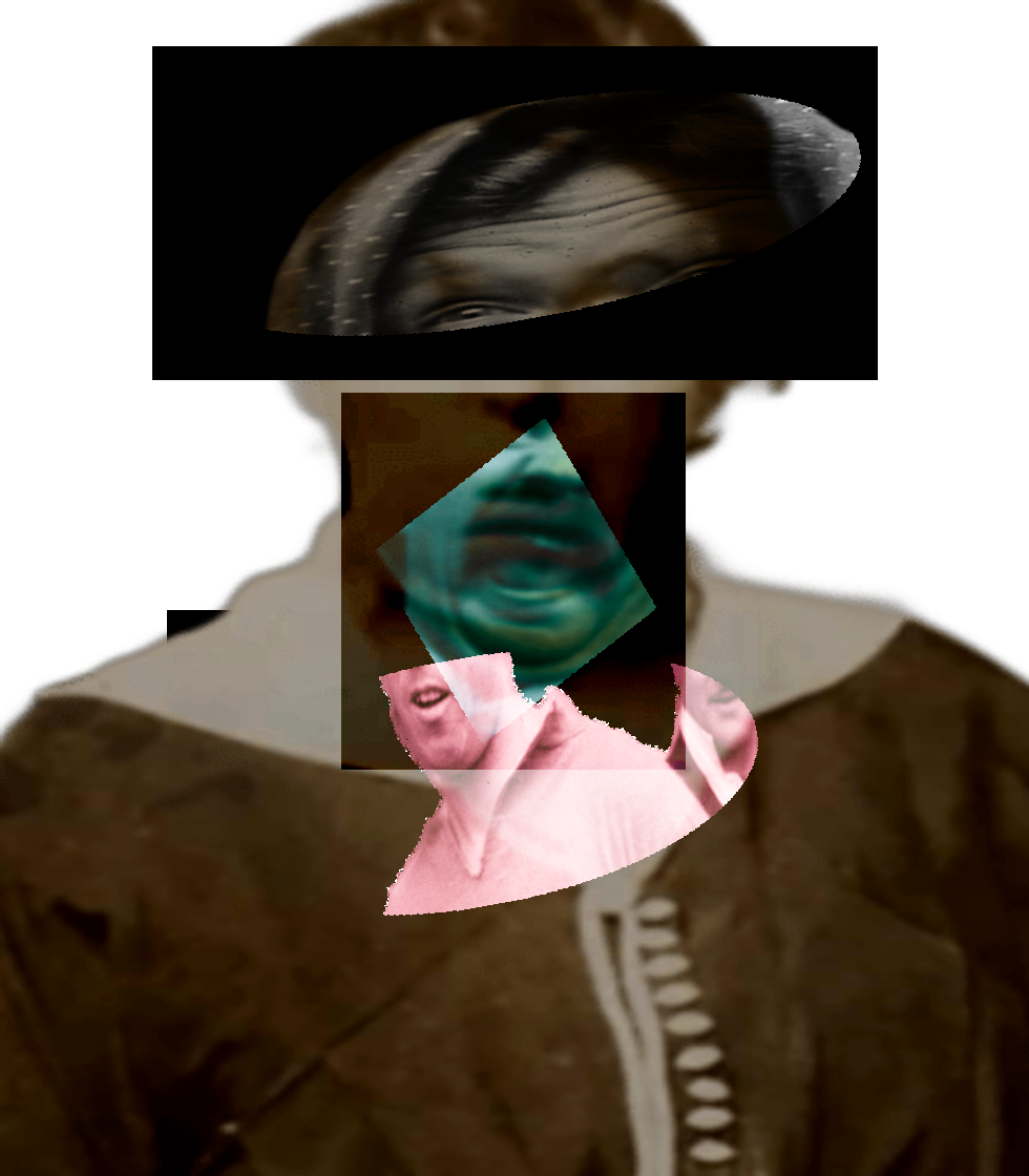 Selfie of a Victorian woman pulling a gas face